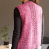 Lilac Trail Vest, back shot of lace panel