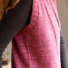 Lilac Trail Vest, faux seam close-up