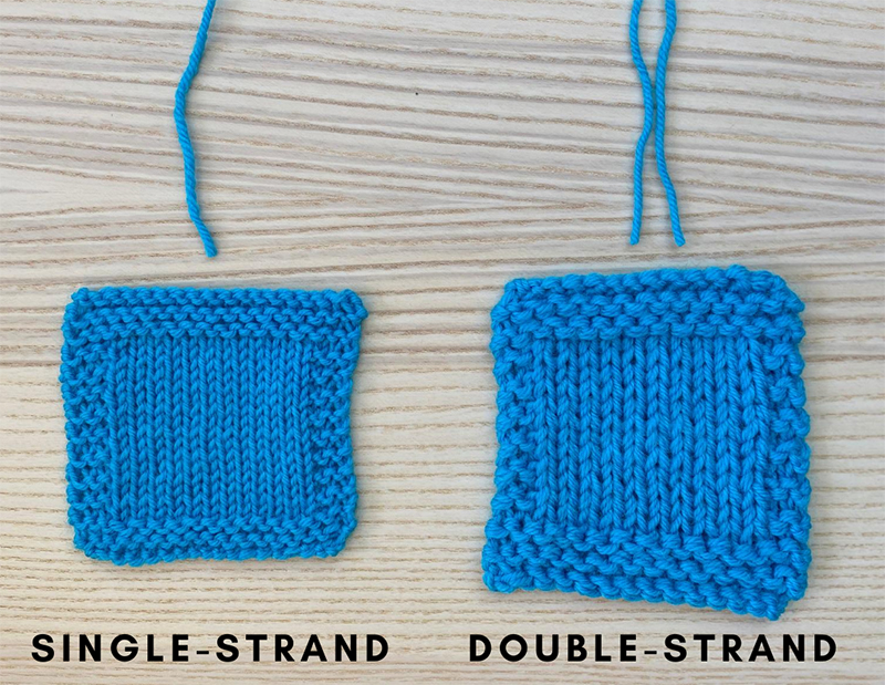 A Yarn Weight Key for Holding Two Strands Together
