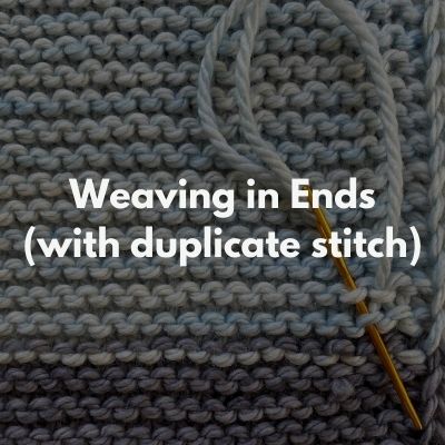 Weaving in ends (with duplicate stitch)
