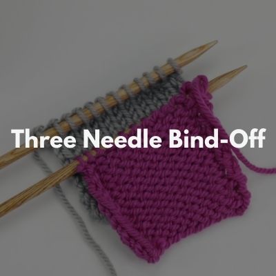 Three needle bind-off