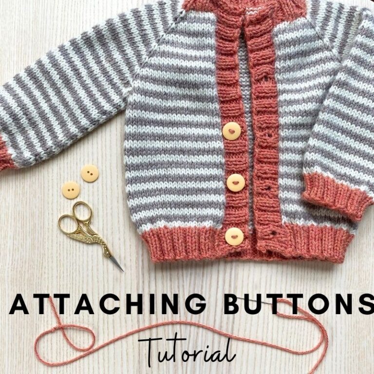 How to attach buttons to your knits Elizabeth Smith Knits