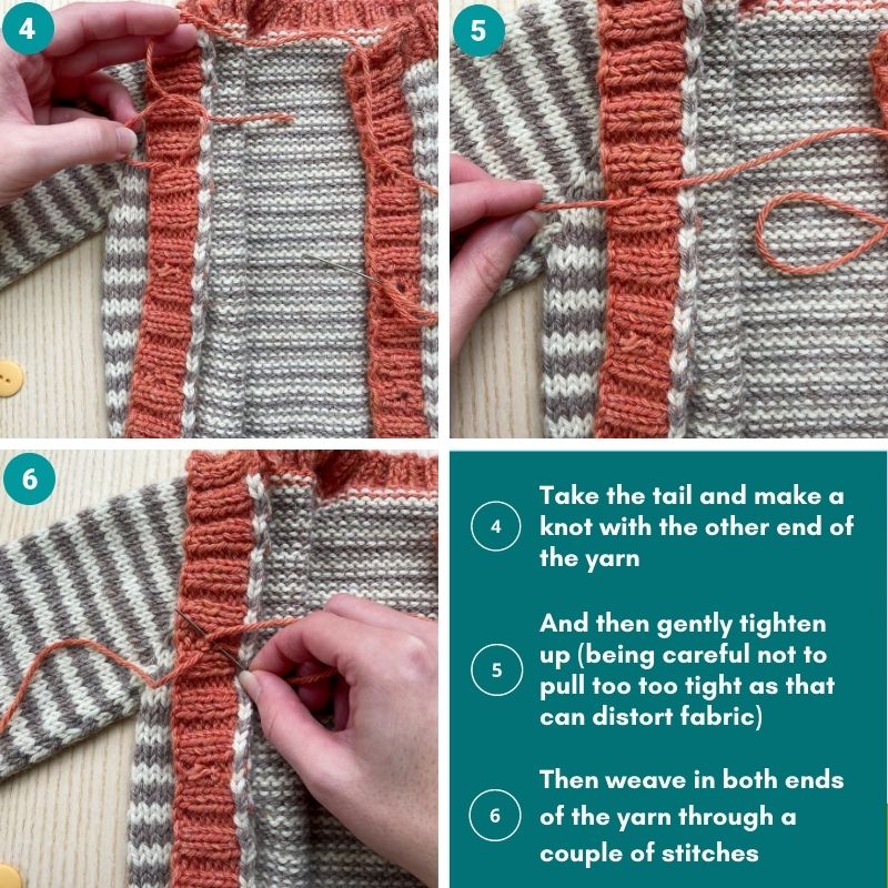 Sewing A Button With Yarn (When the Opening Is Too Small!) 