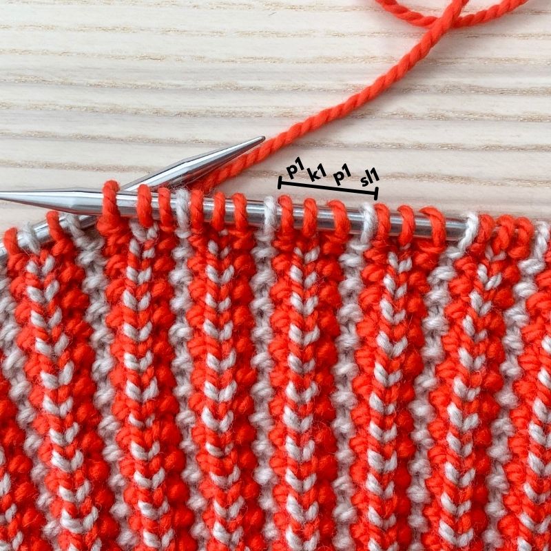 Two-Color Slip Stitch Rib – Elizabeth Smith Knits
