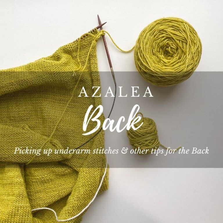 Working the Back in Azalea – Elizabeth Smith Knits