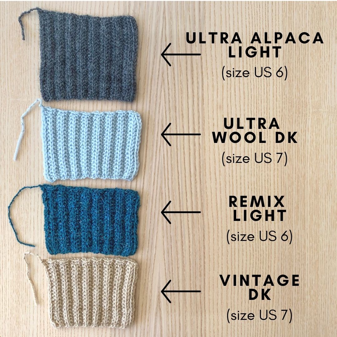 5x1 Flat Rib Stitch Knitting Pattern for Beginners (2 Row Repeat) 