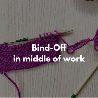 bind-off in middle of work