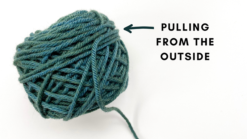Rewinding of the Woolento yarn from the skein to the yarn ball (yarn cake)